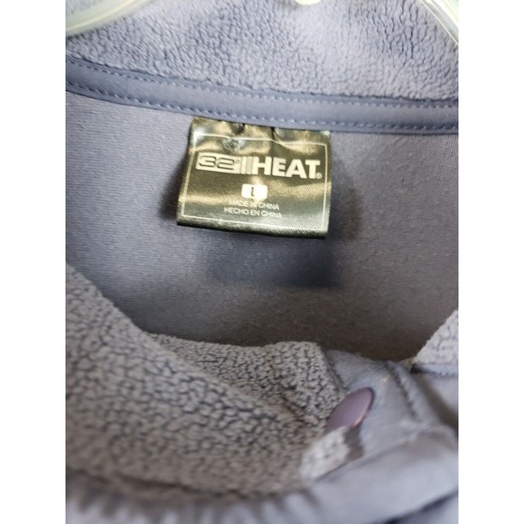 32 Degrees Heat Women's Lg  1/4 Snap Closure Long Sl Fleece Sweatshirt Lavender - Picture 2 of 7